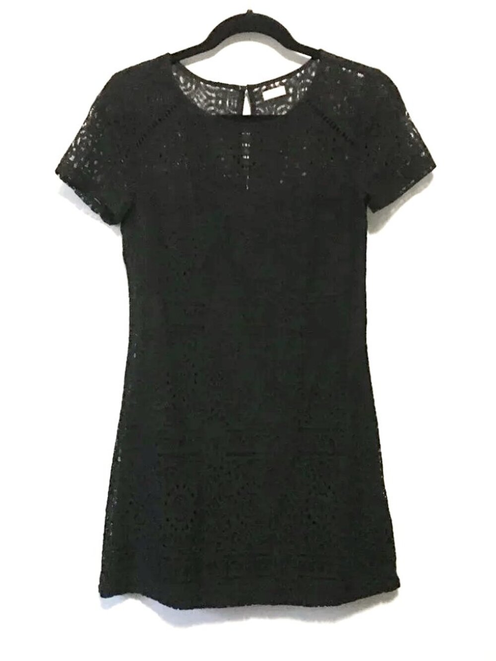 Abercrombie & Fitch Cybergoth Black Lace Mesh Bilayer Punk Dress - S
